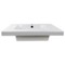 Rectangular White Ceramic Wall Mounted or Drop In Sink